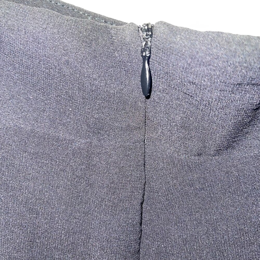 Black Sheer Wide Leg Palazzo Pants – High Waist Zip Back – Size L - Picture 2 of 9